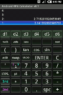 Android RPN Calculator - мат