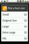 Font Size -     